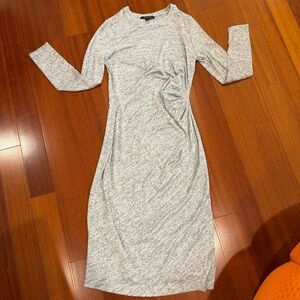 Banana Republic Light Gray Long Sleeve Dress petite xs